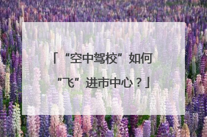 “空中驾校”如何“飞”进市中心？