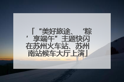 “美好旅途、‘粽’享端午”主题快闪在苏州火车站、苏州南站候车大厅上演