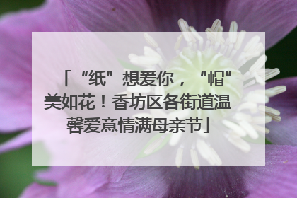 “纸”想爱你，“帽”美如花！香坊区各街道温馨爱意情满母亲节
