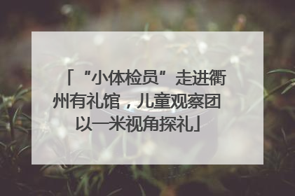 “小体检员”走进衢州有礼馆，儿童观察团以一米视角探礼
