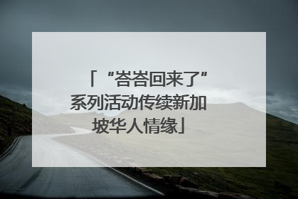 “峇峇回来了”系列活动传续新加坡华人情缘