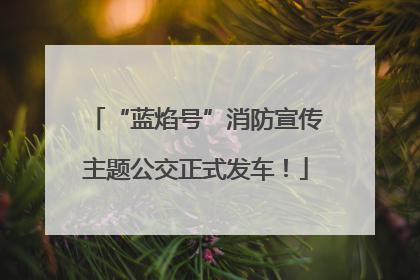 “蓝焰号”消防宣传主题公交正式发车！