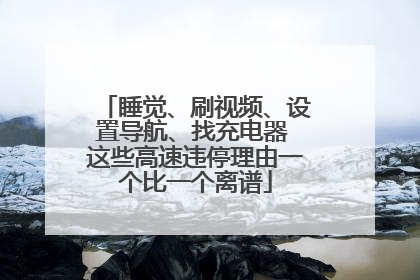 睡觉、刷视频、设置导航、找充电器 这些高速违停理由一个比一个离谱