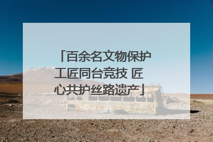 百余名文物保护工匠同台竞技 匠心共护丝路遗产