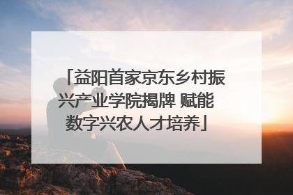益阳首家京东乡村振兴产业学院揭牌 赋能数字兴农人才培养