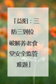 益阳：三防三到位 破解养老食堂安全监管难题