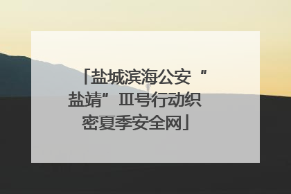 盐城滨海公安“盐靖”Ⅲ号行动织密夏季安全网