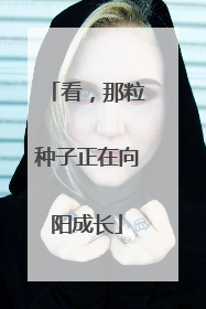 看，那粒种子正在向阳成长