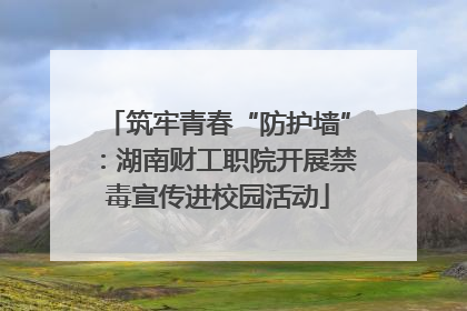 筑牢青春“防护墙”：湖南财工职院开展禁毒宣传进校园活动