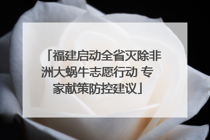 福建启动全省灭除非洲大蜗牛志愿行动 专家献策防控建议
