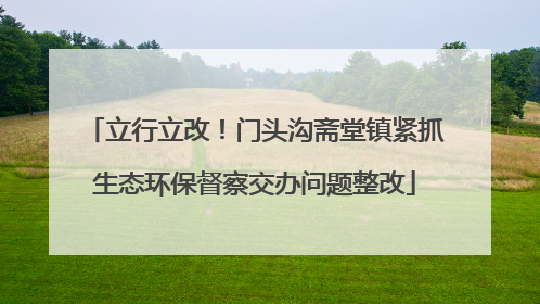 立行立改！门头沟斋堂镇紧抓生态环保督察交办问题整改