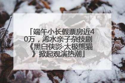 端午小长假票房近40万，浠水亲子杂技剧《黑白侠影·太极熊猫》掀起观演热潮