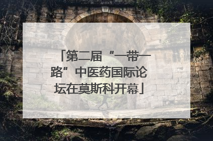 第二届“一带一路”中医药国际论坛在莫斯科开幕