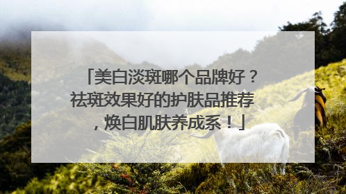 美白淡斑哪个品牌好？祛斑效果好的护肤品推荐，焕白肌肤养成系！