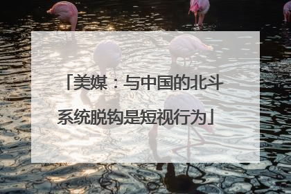 美媒：与中国的北斗系统脱钩是短视行为