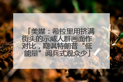 美媒：希拉里用挤满街头的示威人群画面作对比，嘲讽特朗普“低能量”阅兵式观众少
