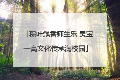 粽叶飘香师生乐 灵宝一高文化传承润校园