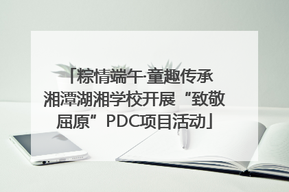 粽情端午·童趣传承 湘潭湖湘学校开展“致敬屈原”PDC项目活动