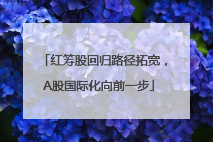 红筹股回归路径拓宽，A股国际化向前一步
