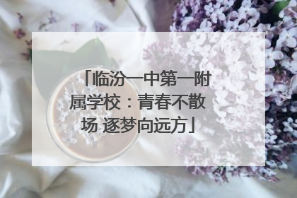 临汾一中第一附属学校：青春不散场 逐梦向远方