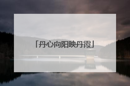 丹心向阳映丹霞
