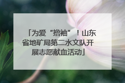 为爱“撸袖”！山东省地矿局第二水文队开展志愿献血活动
