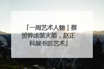 一周艺术人物｜蔡赟骅涂装火箭，赵正科展书影艺术