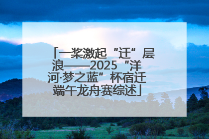 一桨激起“迁”层浪——2025“洋河·梦之蓝”杯宿迁端午龙舟赛综述