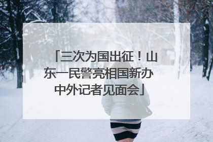 三次为国出征！山东一民警亮相国新办中外记者见面会