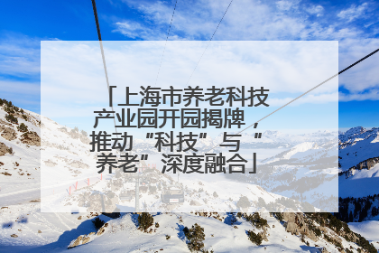 上海市养老科技产业园开园揭牌，推动“科技”与“养老”深度融合