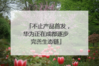 不止产品首发，华为正在成都逐步完善生态链