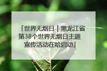 世界无烟日｜黑龙江省第38个世界无烟日主题宣传活动在哈启动