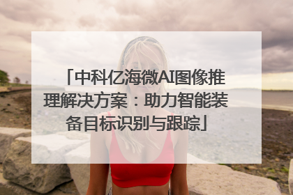 中科亿海微AI图像推理解决方案：助力智能装备目标识别与跟踪
