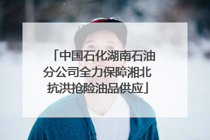 中国石化湖南石油分公司全力保障湘北抗洪抢险油品供应