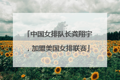 中国女排队长龚翔宇，加盟美国女排联赛