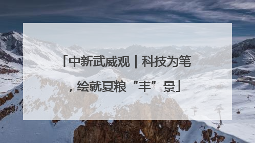 中新武威观｜科技为笔，绘就夏粮“丰”景
