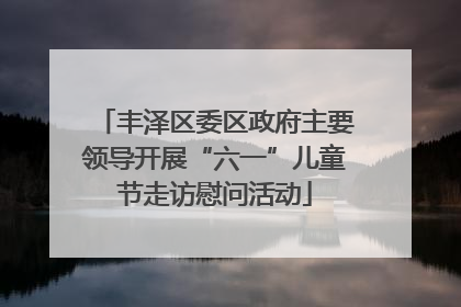 丰泽区委区政府主要领导开展“六一”儿童节走访慰问活动
