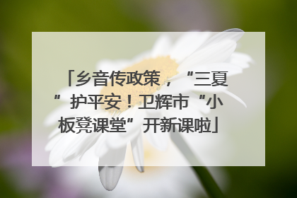 乡音传政策，“三夏”护平安！卫辉市“小板凳课堂”开新课啦