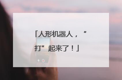 人形机器人，“打”起来了！