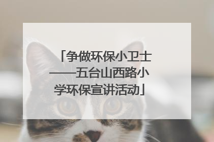 争做环保小卫士——五台山西路小学环保宣讲活动