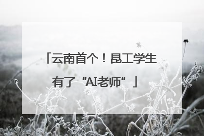 云南首个！昆工学生有了“AI老师”