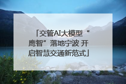 交管AI大模型“鹰智”落地宁波 开启智慧交通新范式