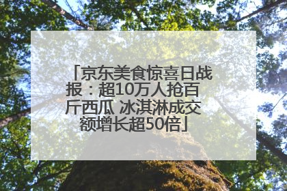 京东美食惊喜日战报：超10万人抢百斤西瓜 冰淇淋成交额增长超50倍