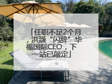 任职不足2个月，洪灏“闪辞”华福国际CEO，下一站已敲定