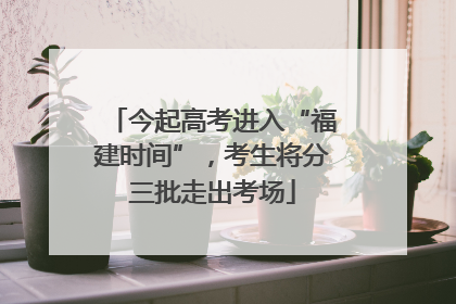 今起高考进入“福建时间”，考生将分三批走出考场