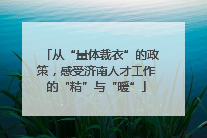 从“量体裁衣”的政策，感受济南人才工作的“精”与“暖”