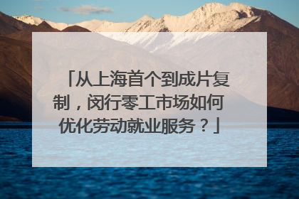 从上海首个到成片复制，闵行零工市场如何优化劳动就业服务？