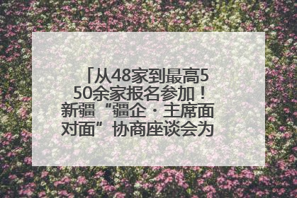 从48家到最高550余家报名参加！新疆“疆企・主席面对面”协商座谈会为何如此受欢迎？