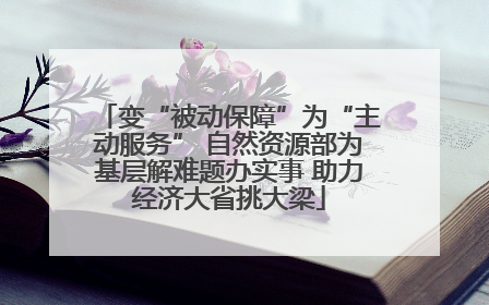 变“被动保障”为“主动服务” 自然资源部为基层解难题办实事 助力经济大省挑大梁