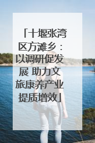 十堰张湾区方滩乡：以调研促发展 助力文旅康养产业提质增效